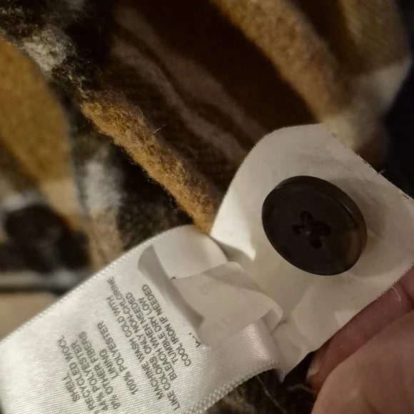 Mens Express Plaid Wool Blend Jacket/Coat/Shirt Size Medium Button Down - Picture 8 of 8